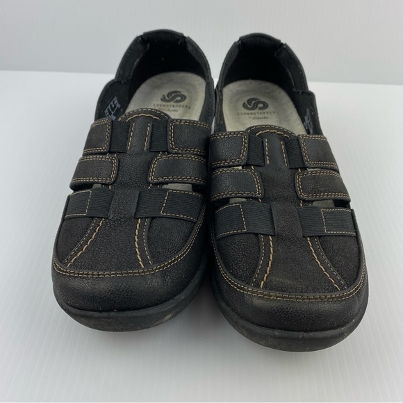 Clarks Cloudstepper Shoes Black Size 8 Slip on Loafers - Picture 2 of 11